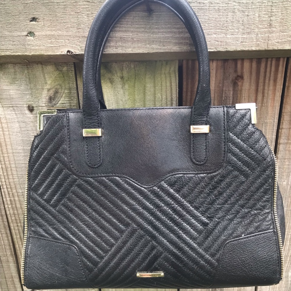 REBECCA MINKOFF Amorous Chevron Quilted Satchel
